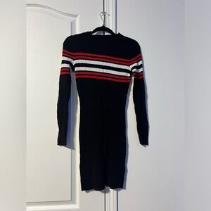H&M black, red, white sweater dress